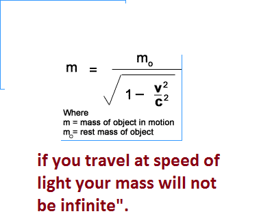relativistic mass formula WRONG